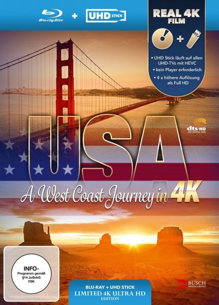USA - A West Coast Journey (UHD Stick in Real 4K + Blu-ray) - Limited Edition